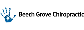 Logo featuring a blue handprint icon next to the text ‘Beech Grove Chiropractic’